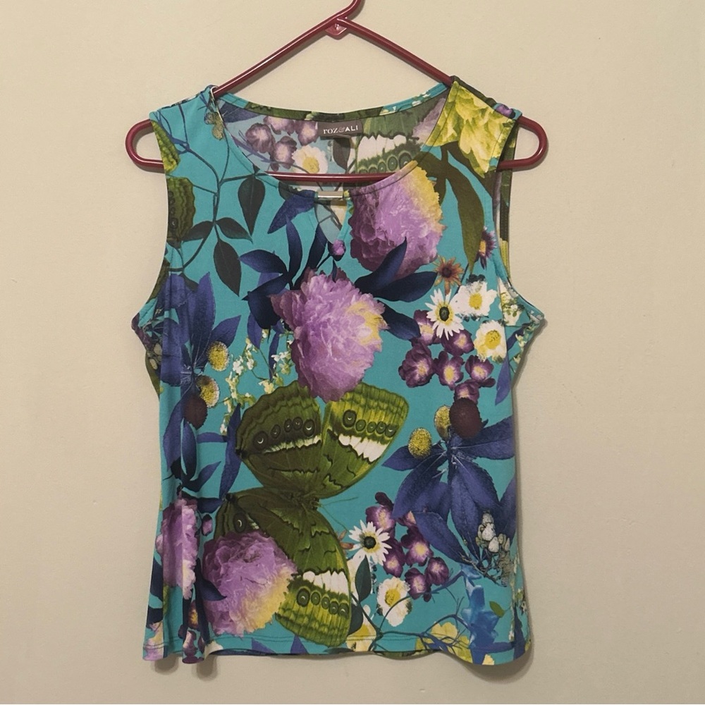 Roz & Ali Floral Tank Top - Multicolor